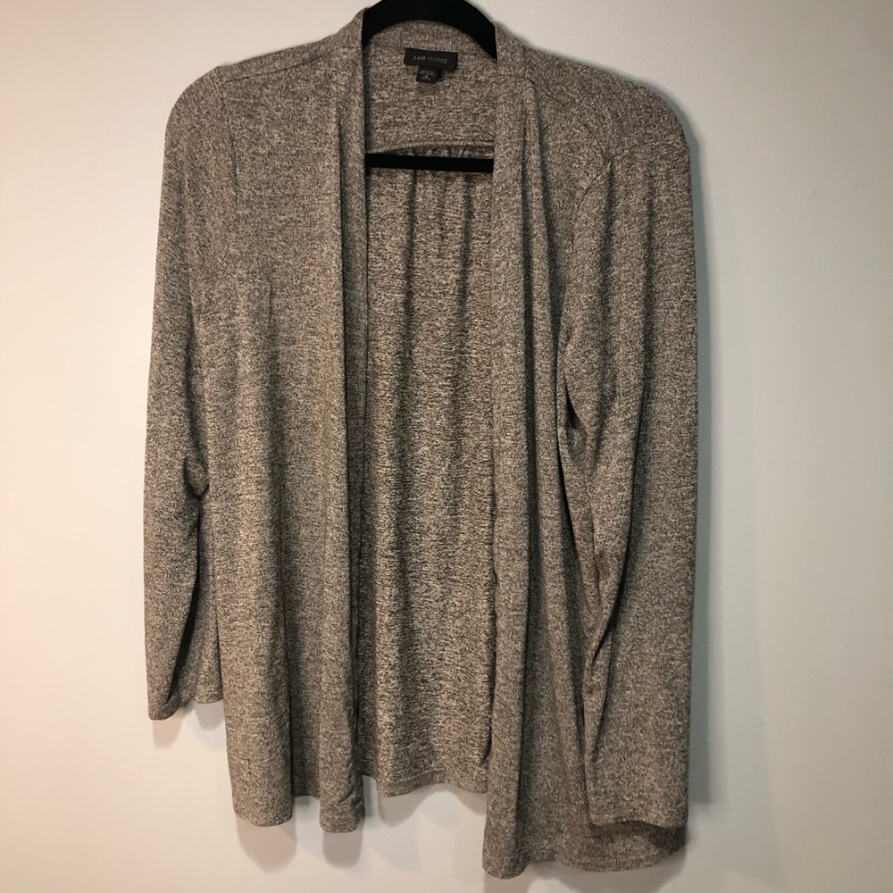 J. Jill Wearever Collection Marled Open Front Cardigan Kimono Sweater Women's